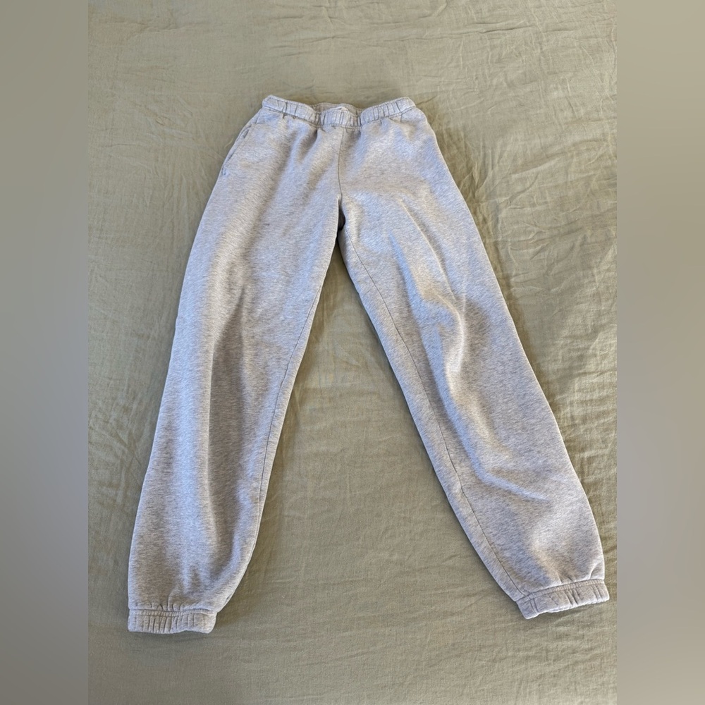 Aritzia TNA Heather Gray Fleece Sweatpants